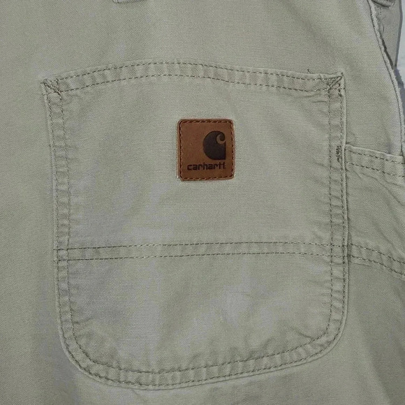 Carhartt Men's Loose Fit Canvas Utility Work Pant B151 Tan Size 42x30 RN 14806 - Picture 10 of 16